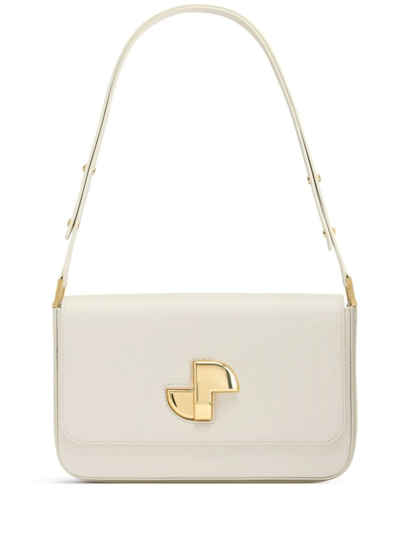 Patou Smooth-Grain Off-White Leather Bag