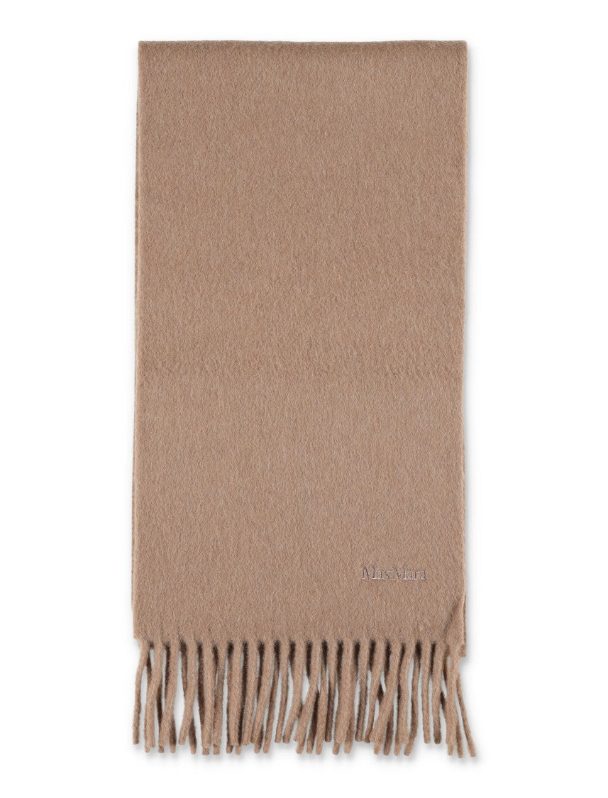 Max Mara Wool Scarf With Embroidered Logo