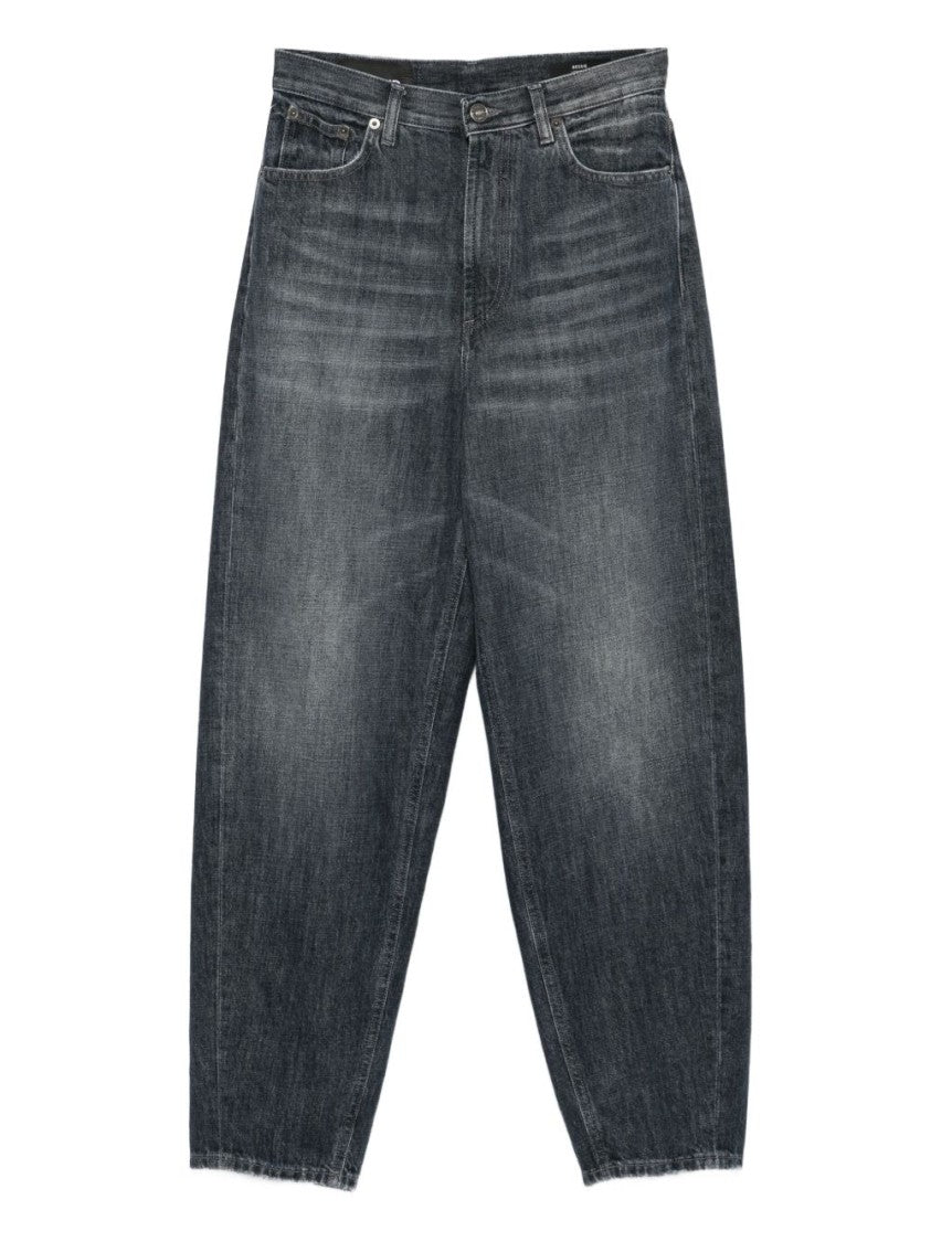 Dondup High-Waisted Relaxed-Fit Jeans With Vintage Wash