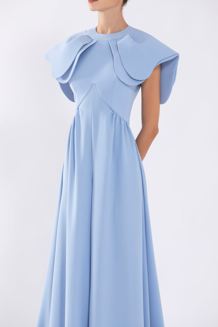 Saiid Kobeisy Back Overskirt Crepe Jumpsuit