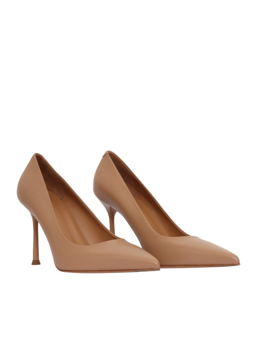 Sergio Levantesi Pointed-Toe Nocciola Calfskin Pumps