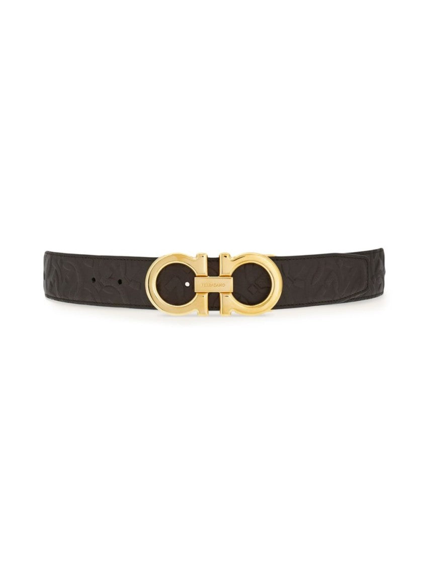Ferragamo Black Coffee Brown Reversible Belt