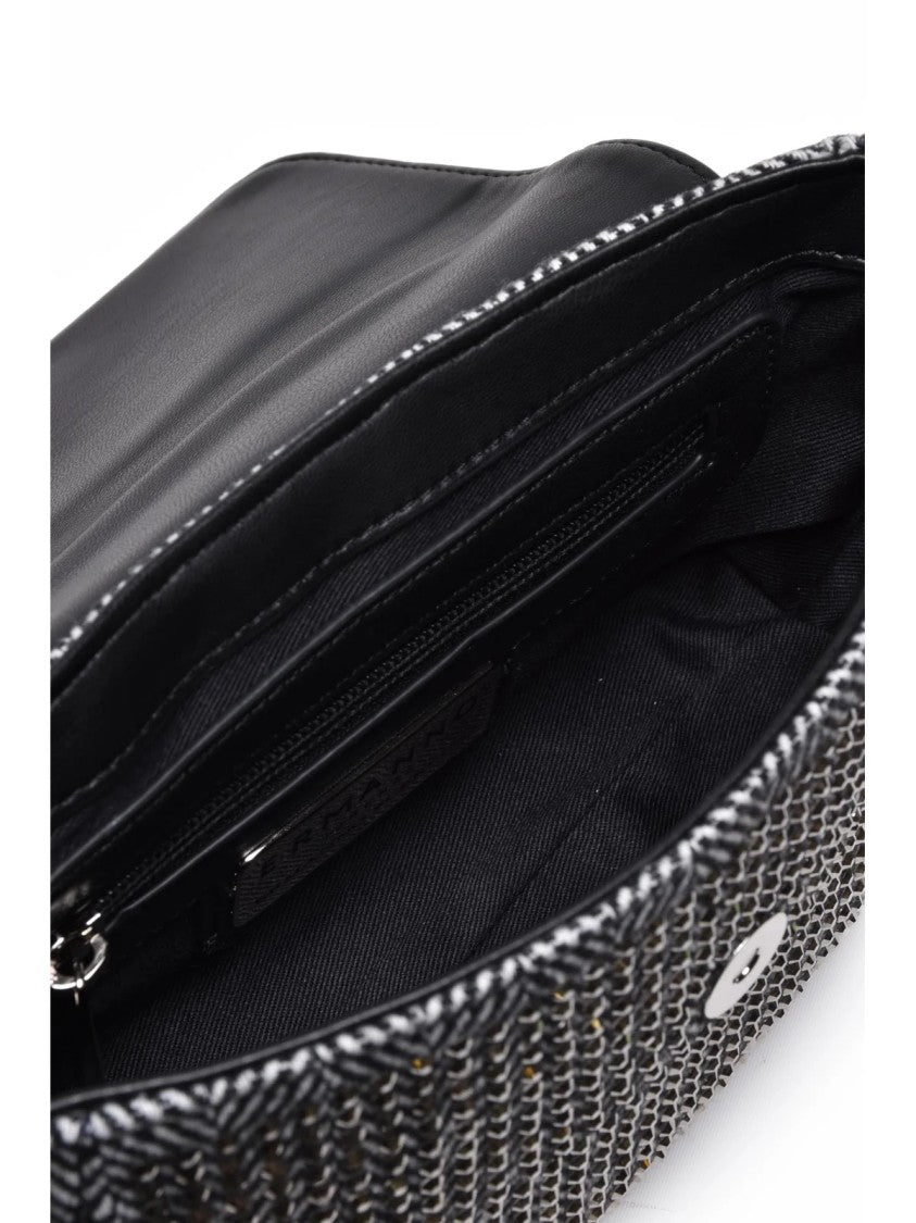 Ermanno Firenze Verly Rhinestone-Embellished Shoulder Bag With Clip Closure