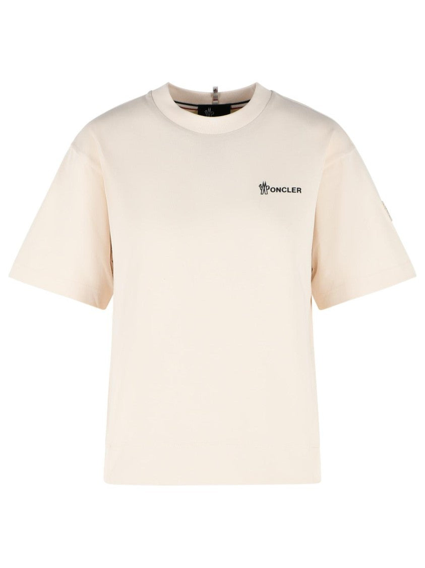 Moncler Grenoble Ivory White Cotton T-Shirt