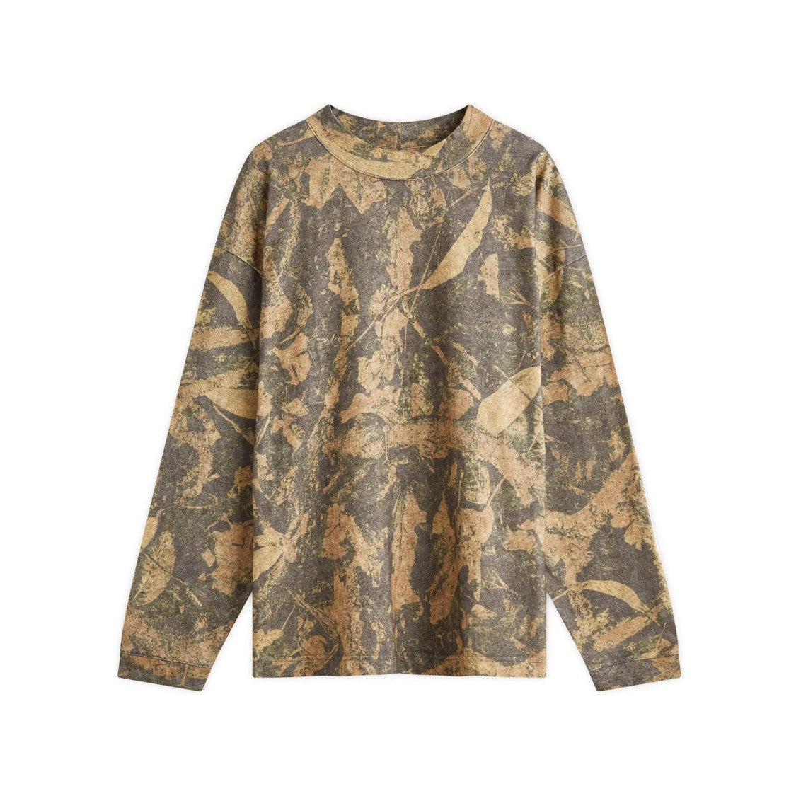 Acne Studios Leaf-Patterned Brown T-Shirt With Classic Fit