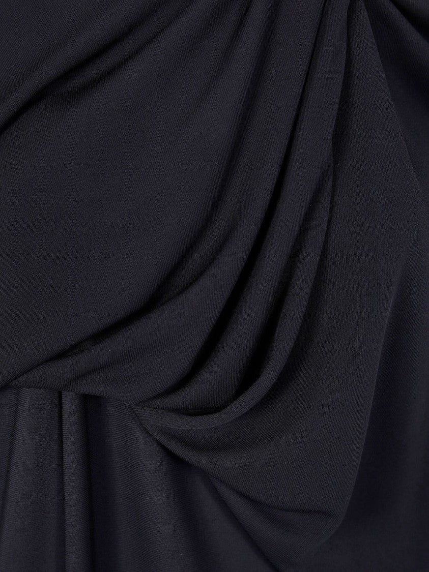 Tom Ford One-Shoulder Draped Evening Dress With Crystal Straps