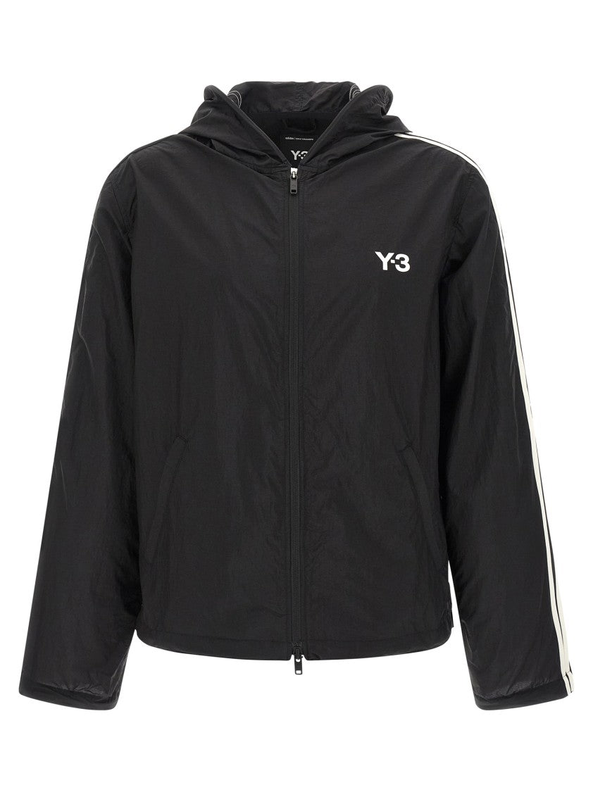 Y-3 Tech Fabric Hoodie With Iconic 3-Stripes