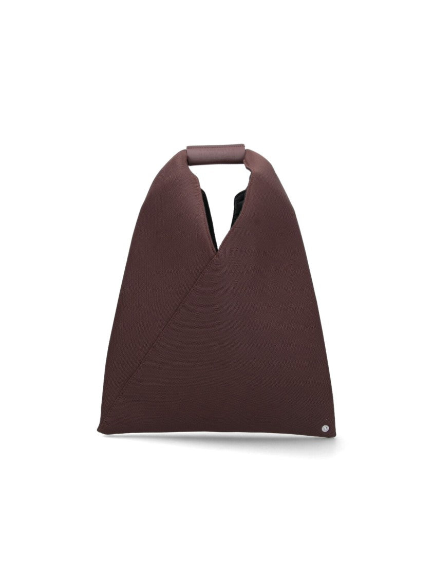 Mm6 By Maison Margiela Structured Brown Handbag With Minimalist Design