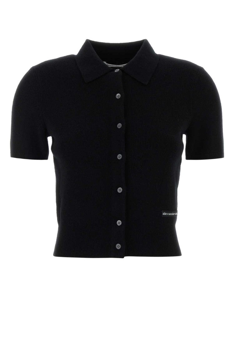 T By Alexander Wang Black Wool Cardigan