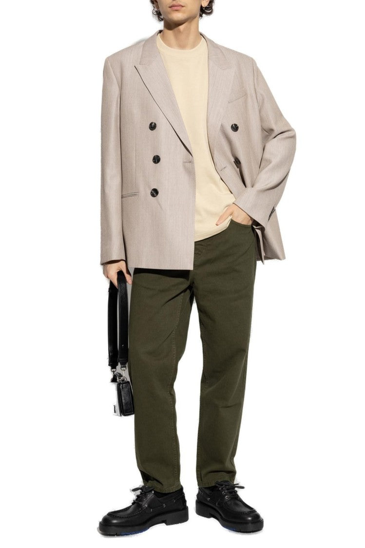 Ami Cropped Short-Sleeved T-Shirt With Minimalistic Design