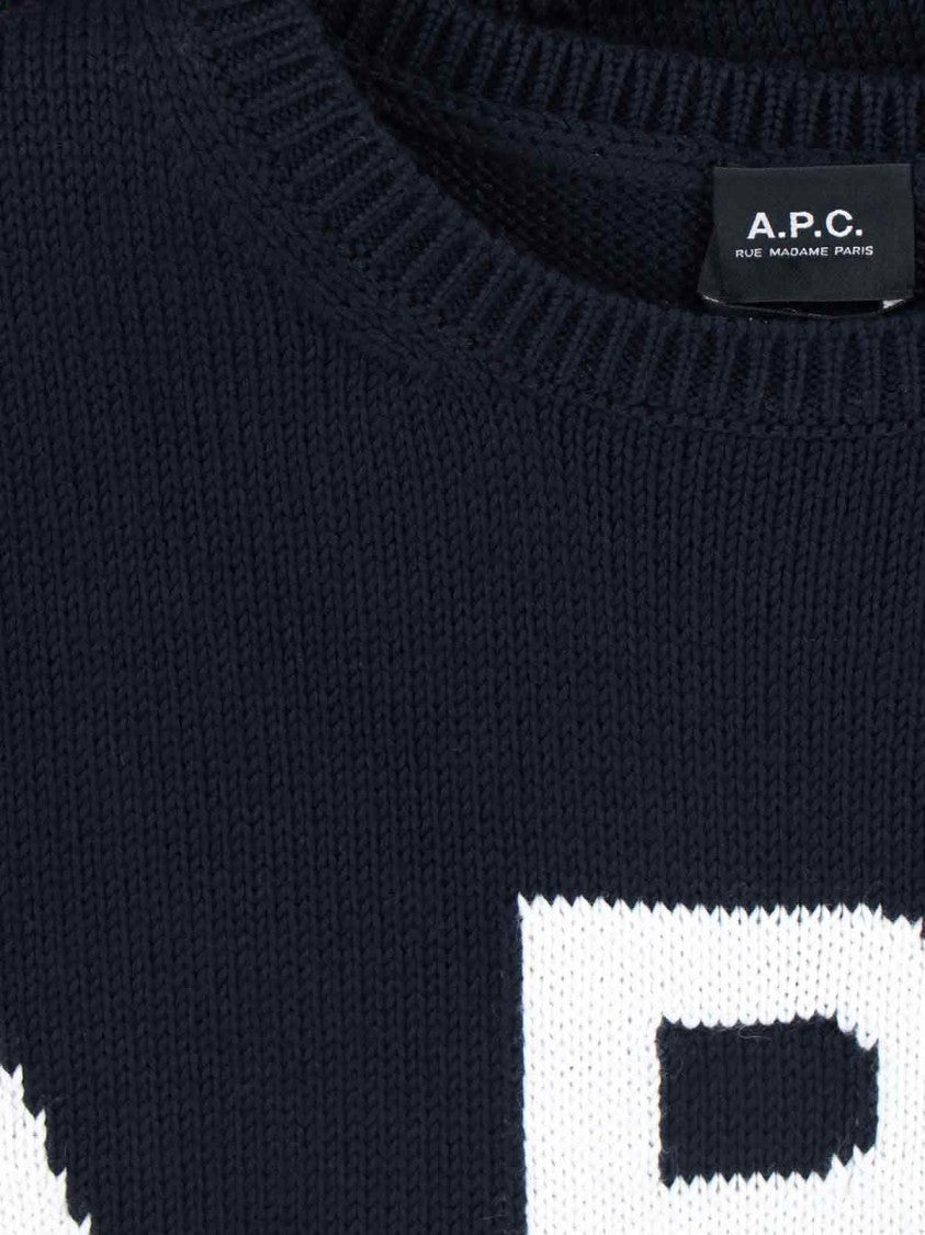 A.P.C. Logo Sweater – Blue