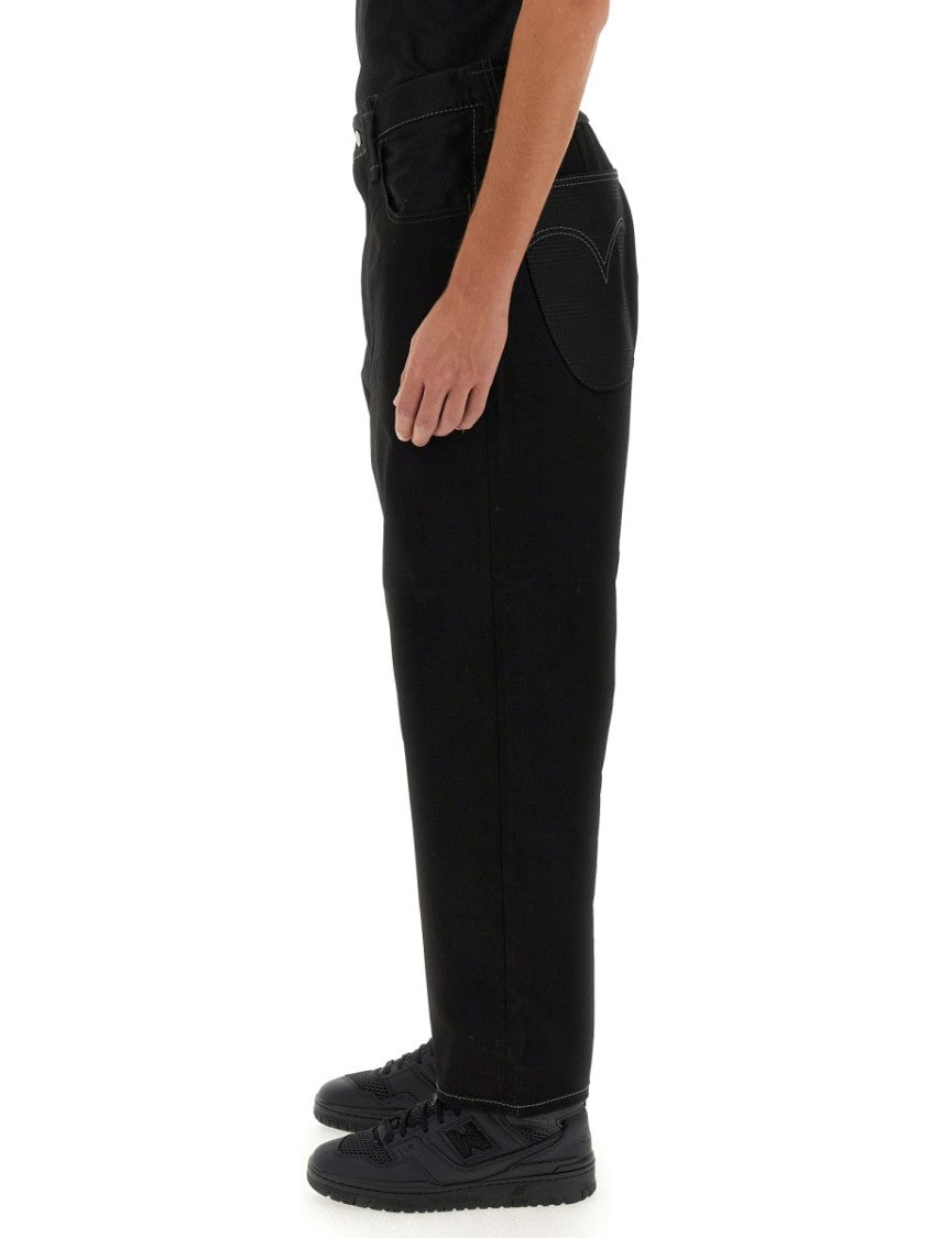 Junya Watanabe High-Waisted Wide-Leg Pants With Distinctive Stitching