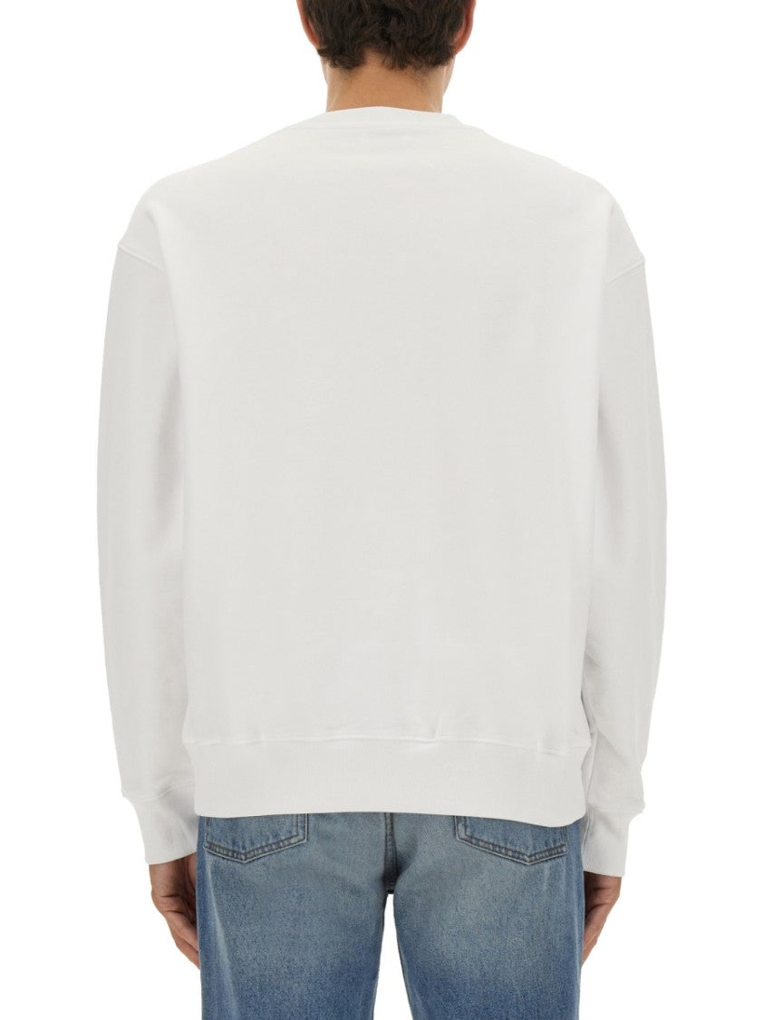 Moschino Relaxed Fit White Sweatshirt