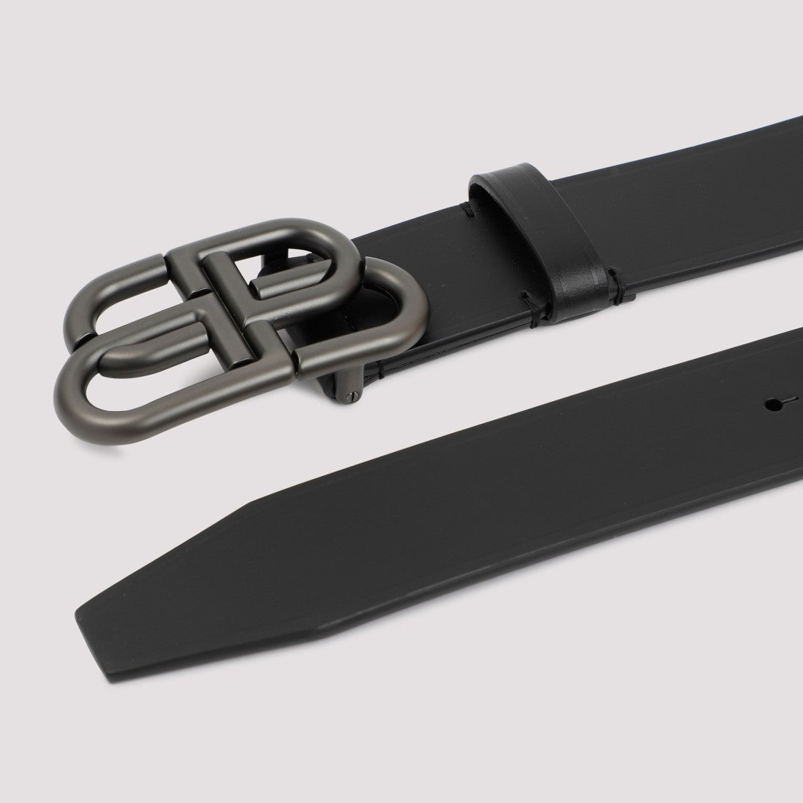Balenciaga Black Leather Belt