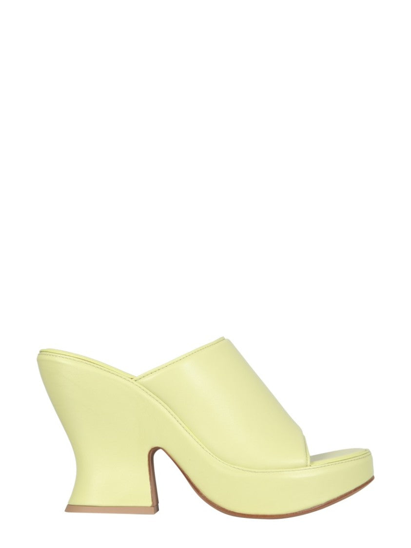 Bottega Veneta Elevated Wedge Sandals With Solid Base