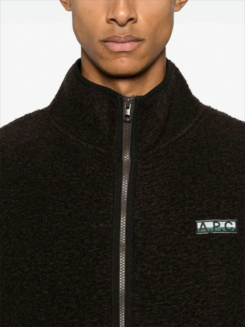 A.P.C. Textured Plush Black Vest