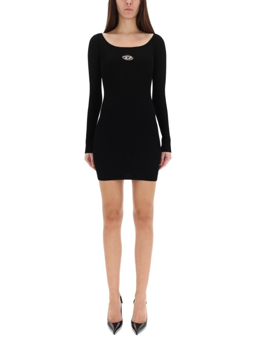 Diesel M-Vera Embellished Ribbed Mini Dress