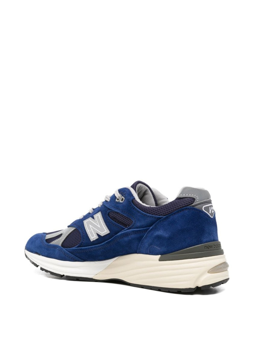 New Balance Blue 991V2 Suede Layered Cushioning Sneakers