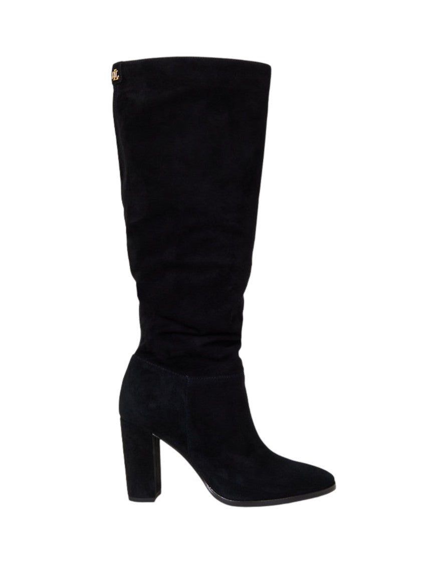 Lauren Ralph Lauren Knee-High Suede-Like Boots With Pointed Toe