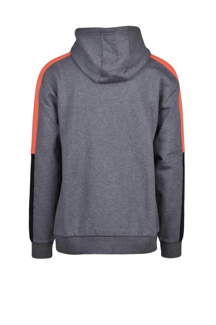 Ea7 Emporio Armani Grey Panel Hooded Sweatshirt