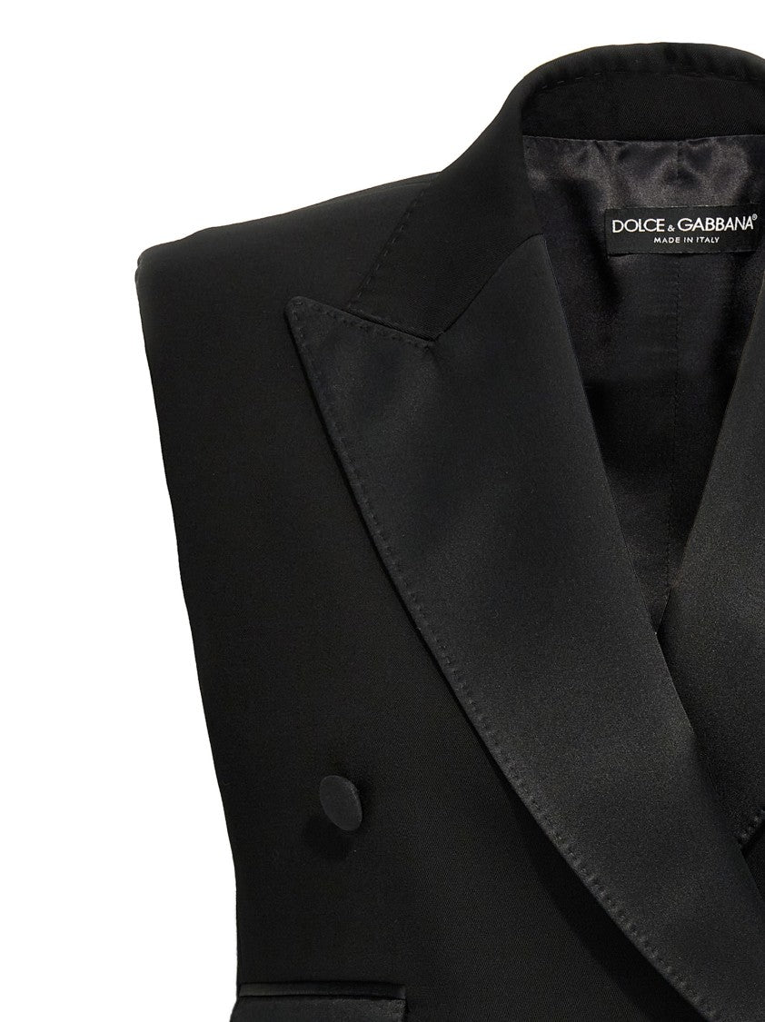 Dolce & Gabbana Tuxedo Gilet With Satin Peak Lapels And Double-Breasted Design