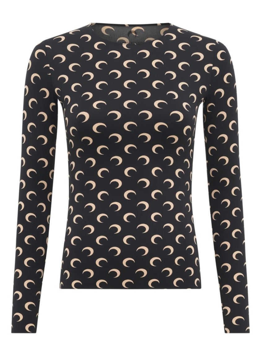 Marine Serre Crescent Moon Pattern Fitted Top