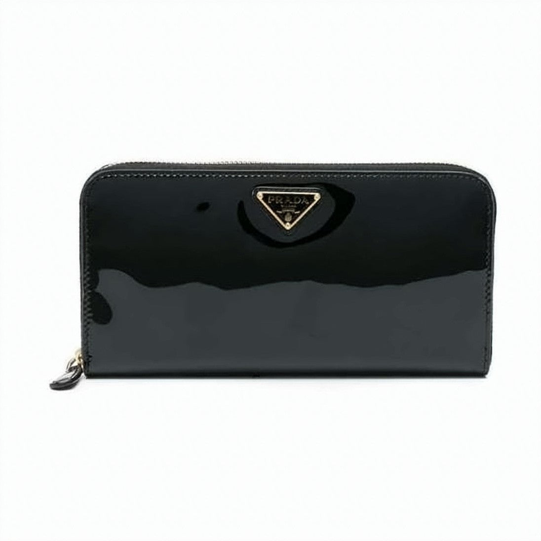 Prada Cowhide Leather Wallet With Zip-Around Closure