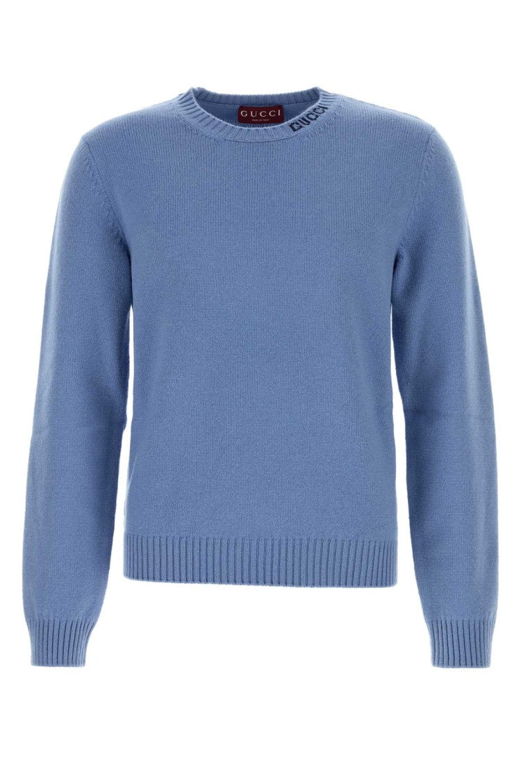 Gucci Light-Blue Wool Sweater