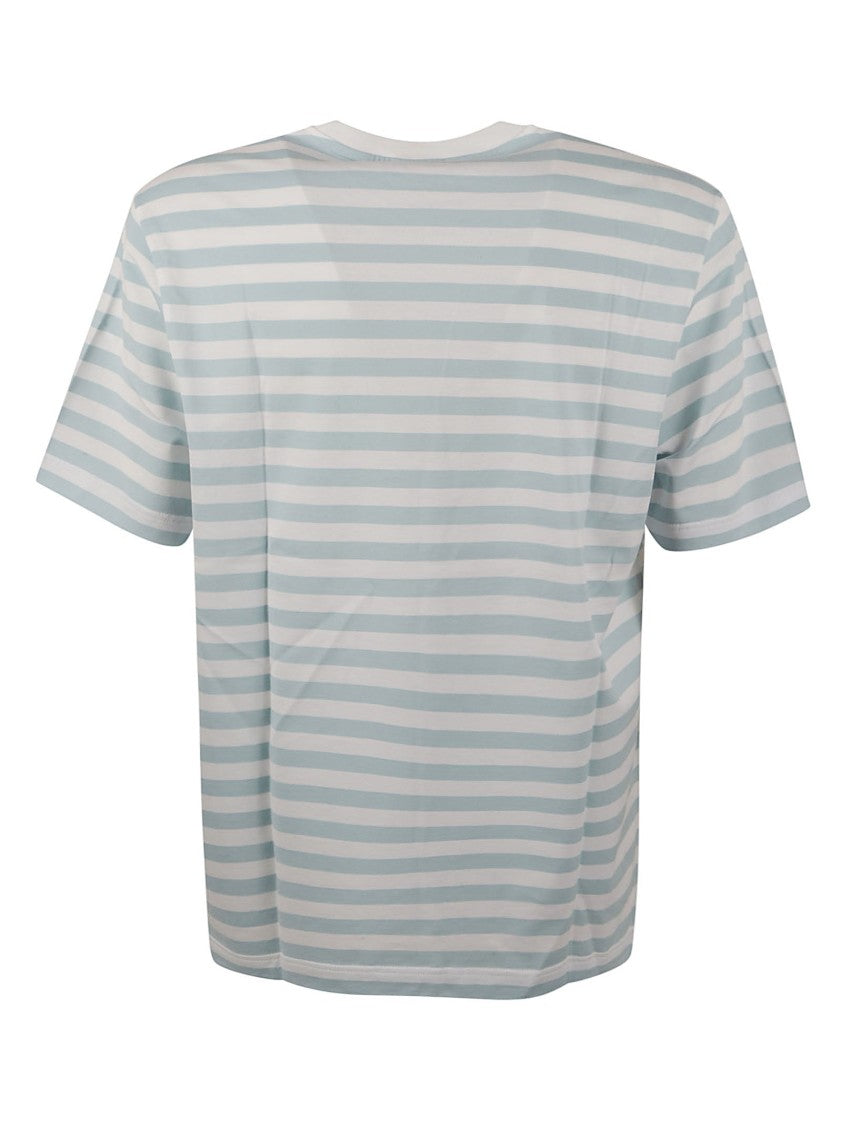 Versace Classic Striped T-Shirt With Embroidered Emblem