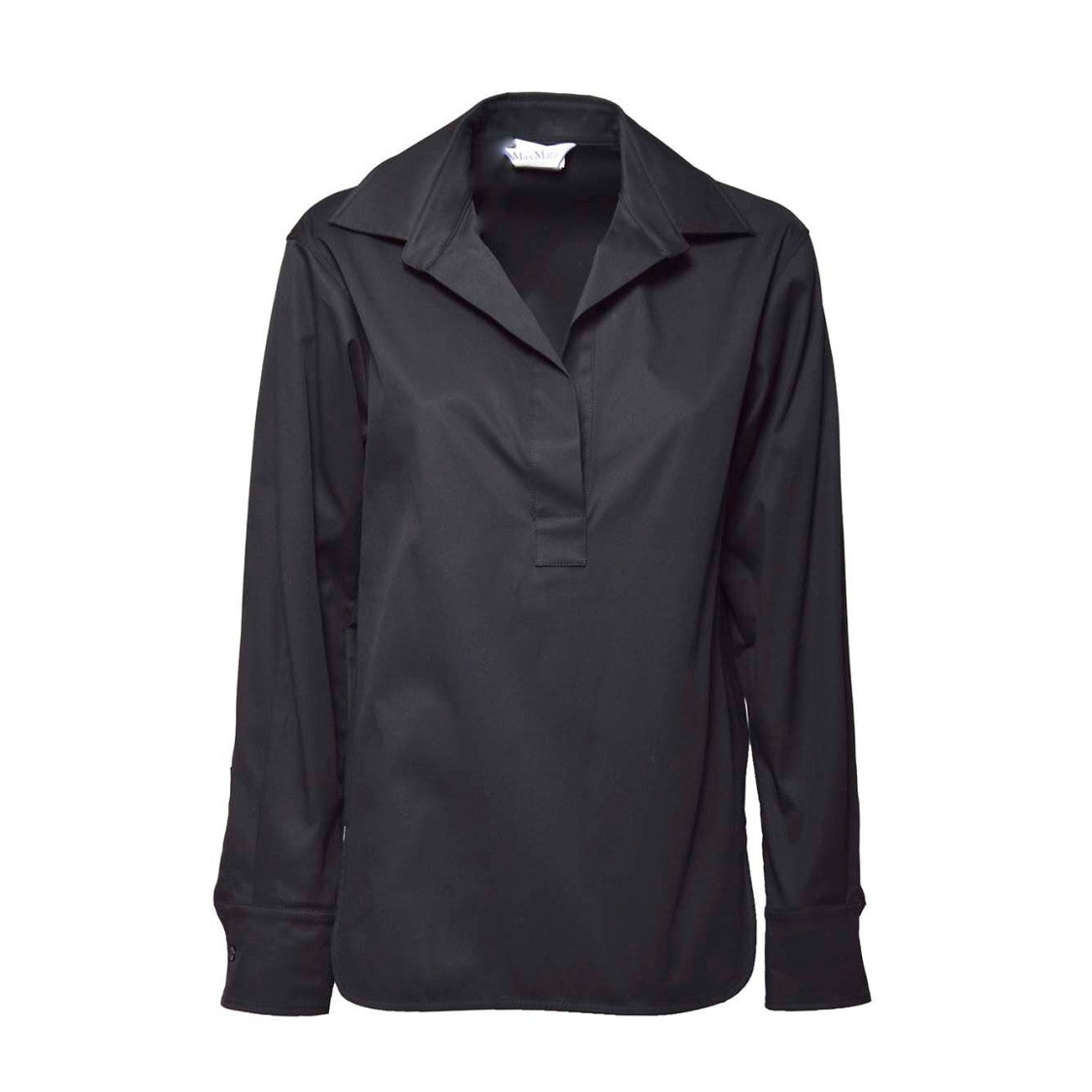 Max Mara Black Cotton Twill Scire Shirt