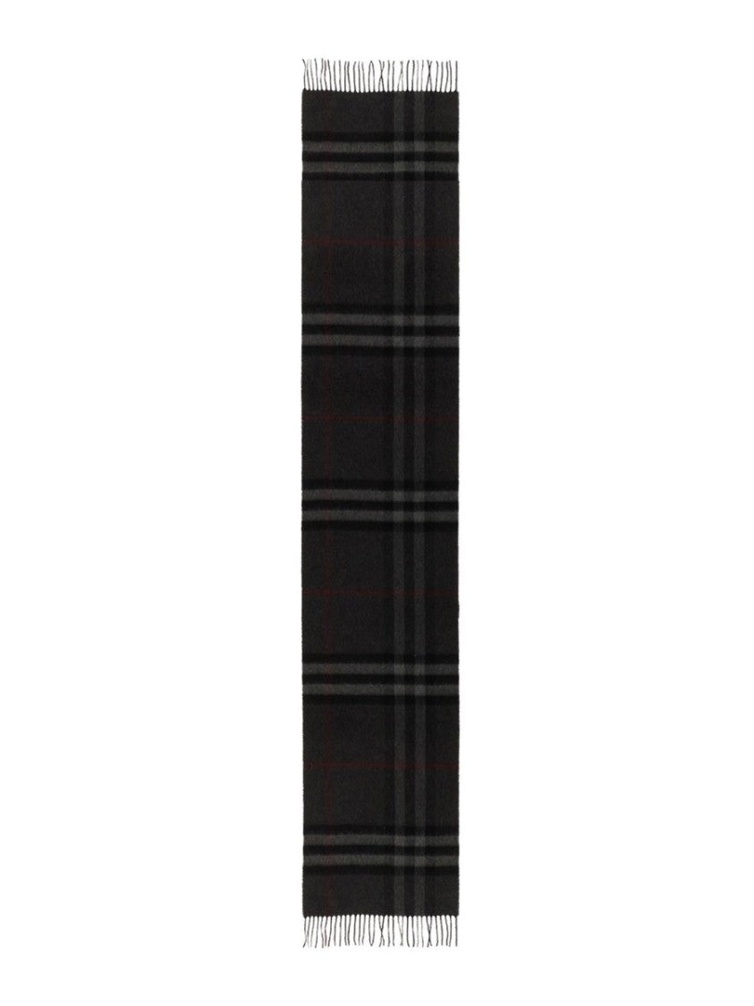 Burberry Neutrals Fringed Edges Cashmere Scarf