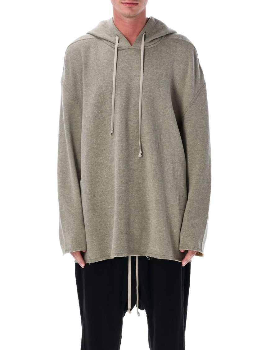 Drkshdw By Rick Owens Grey Melange Peter Hoodie Sweatshirt