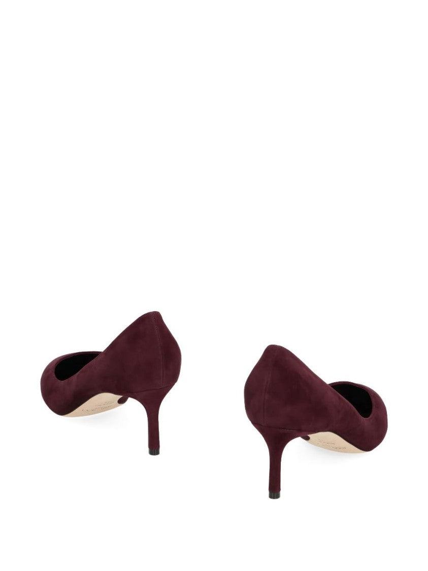 Jimmy Choo Pointed Toe High Heel Pumps In Deep Burgundy
