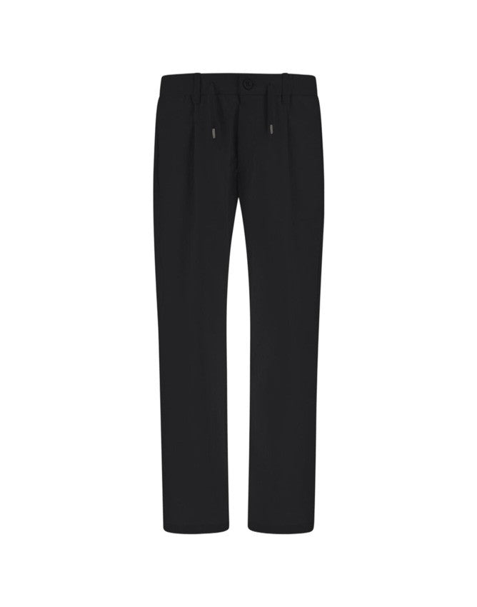 Herno Versatile Black Trousers With Elastic Waistband