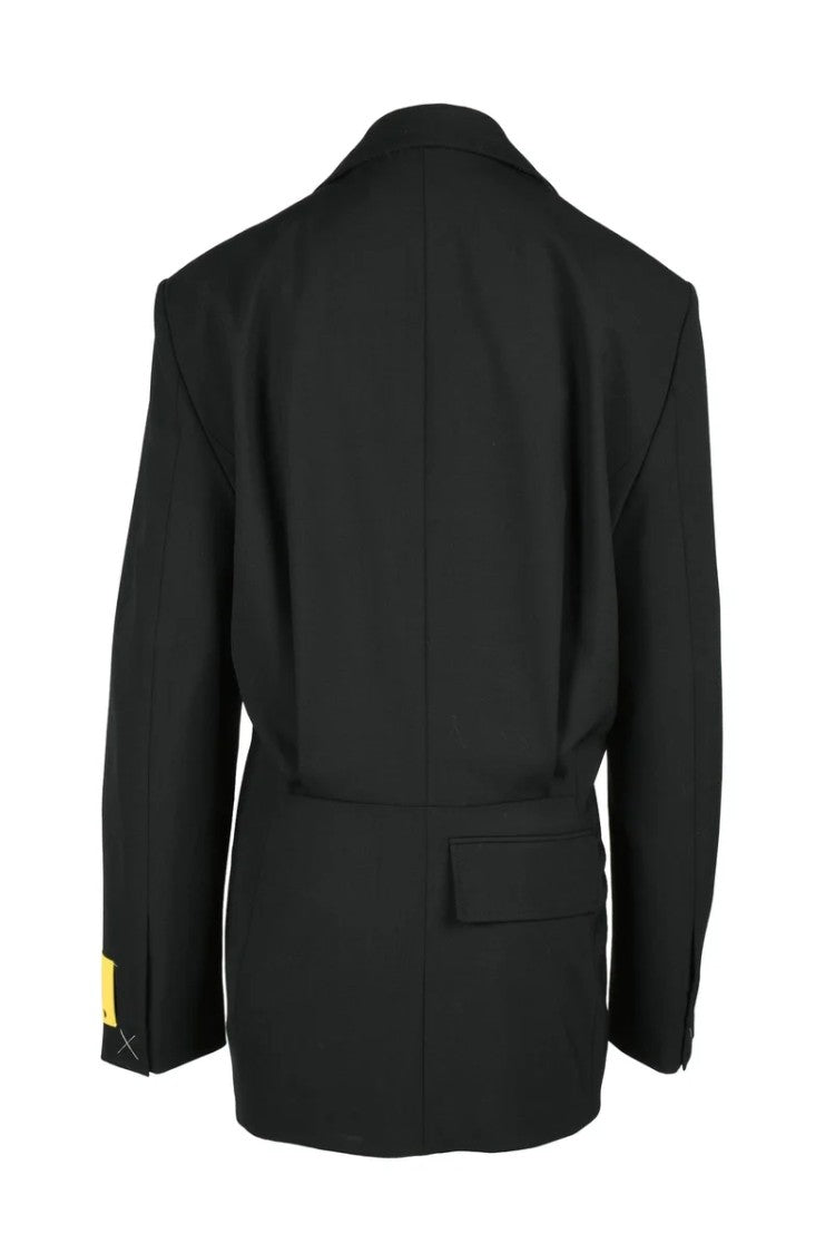 Off-White Asymmetric Jacket Wool - Black