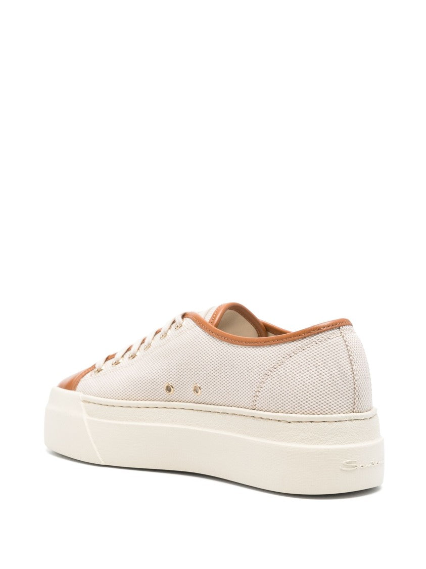 Santoni Casual White Trainers