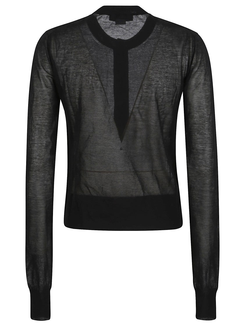 Stella Mccartney Lightweight Sheer Black Sweater