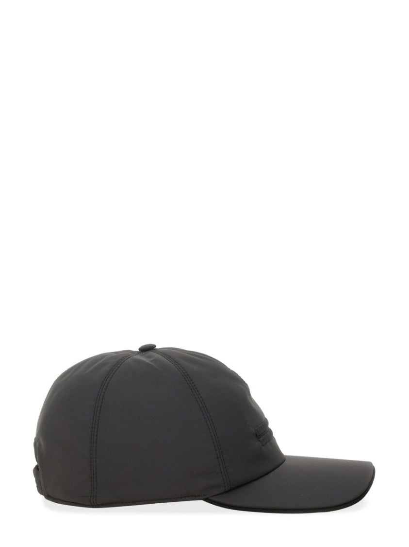 Zegna Structured Black Baseball Cap