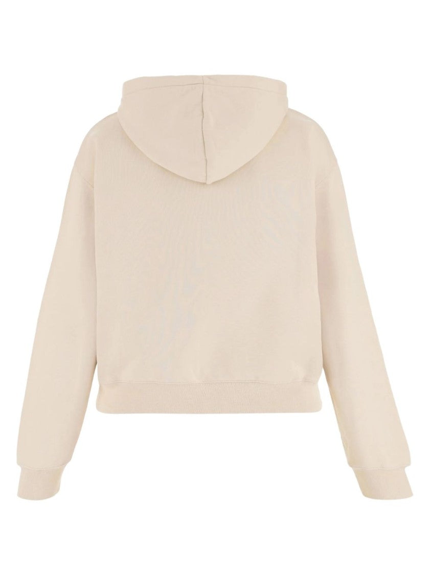 Jacquemus Beige Logo Patch Hooded Zip Hoodies