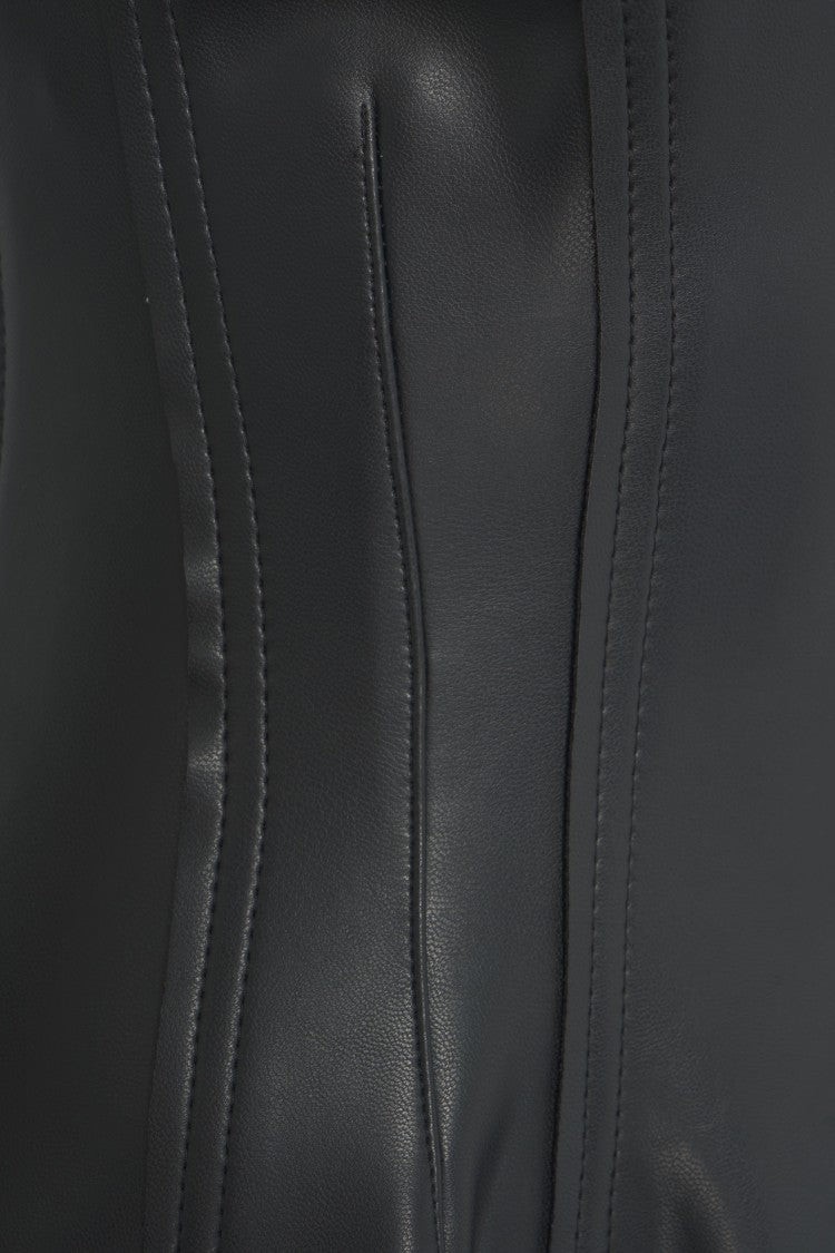 Norma Kamali Faux Leather Midi Dress