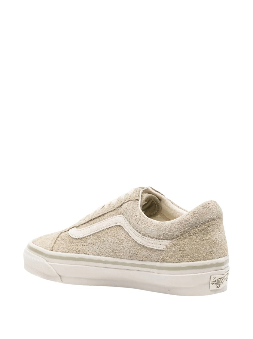 Vans Textured Suede Low-Top Sneakers With Off-White Side Stripe