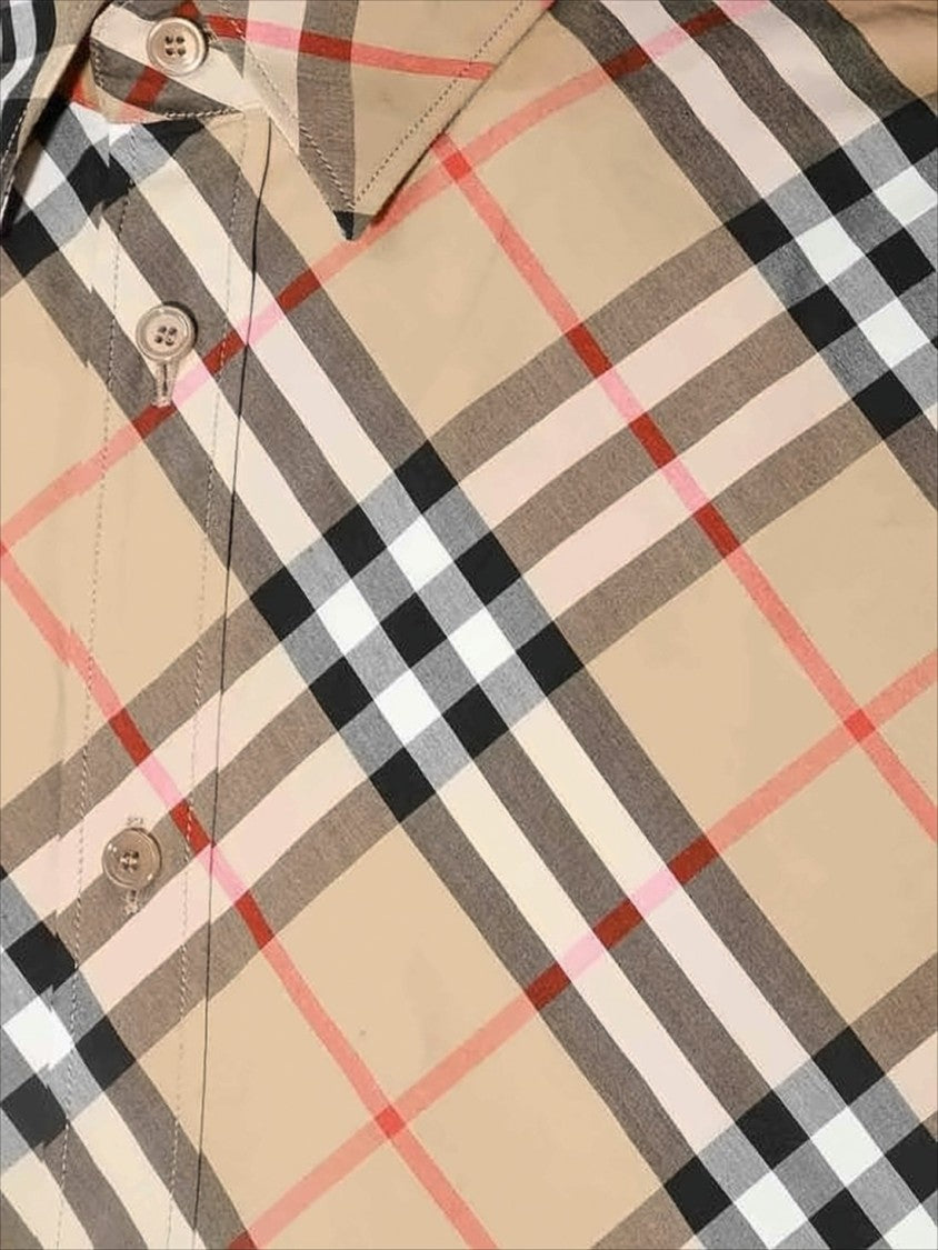 Burberry Beige Classic Check Long Sleeve Shirt