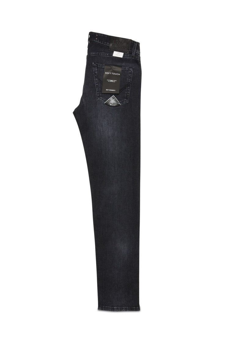 Roy Rogers Men's Black Denim Faded Wash Jeans