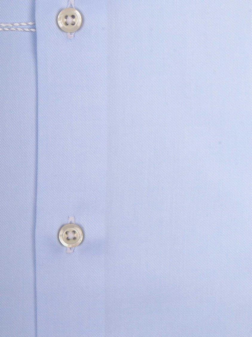 Sartoria Del Campo-Sonrisa Light Blue Structured Casual Shirt