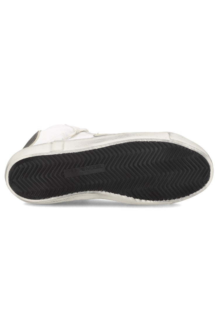 Philippe Model Mid Leather And Suede Sneakers
