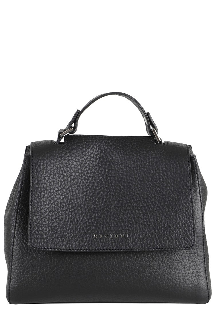 Orciani Textured Leather Small Handbag