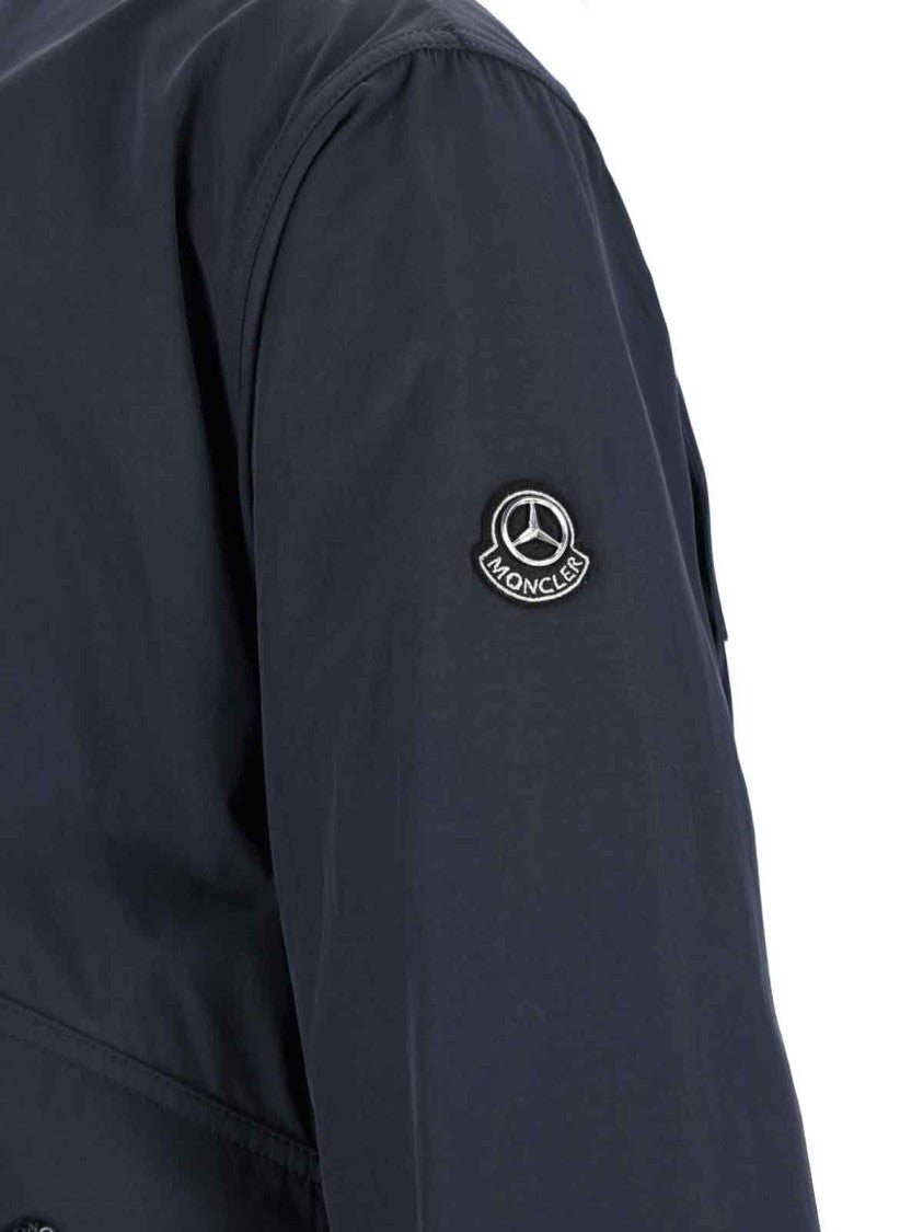 Moncler Genius Nigo Logo Zip Jacket, In Blue Nylon