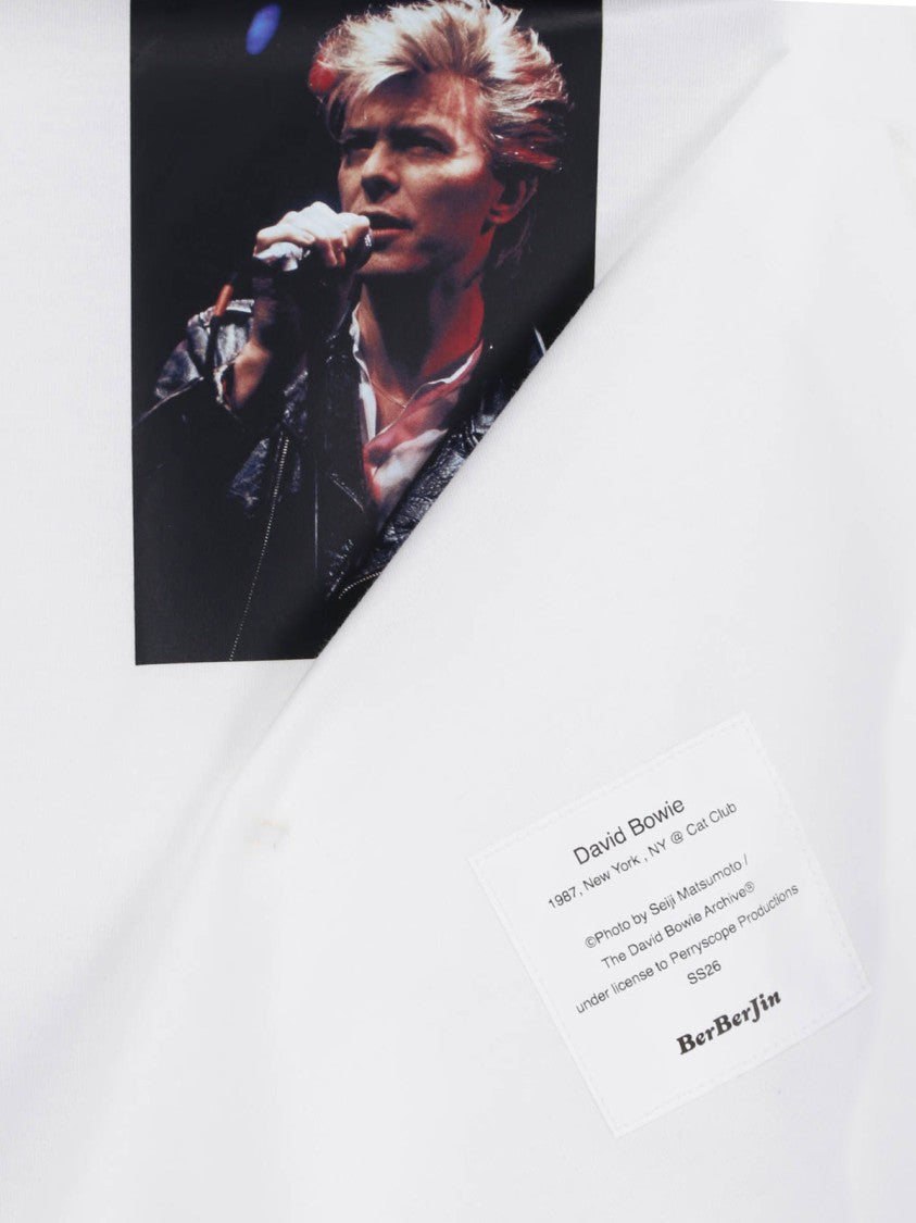 Junya Watanabe White Singer Graphic Print Cotton T-Shirt