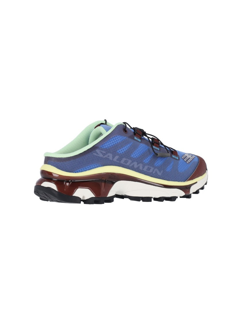 Mm6 By Maison Margiela Mesh Blue Sneakers With Green Accents