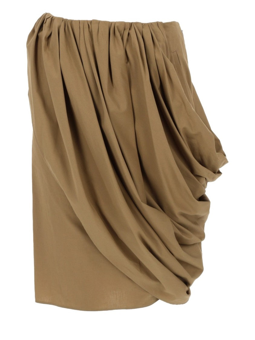 Chloé Wrap Midi Skirt In Lightweight Cotton Poplin